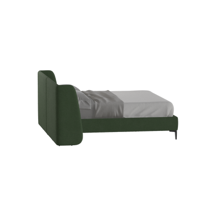 Abbey Upholstered Bed with Structured Headboard and Refined Lines