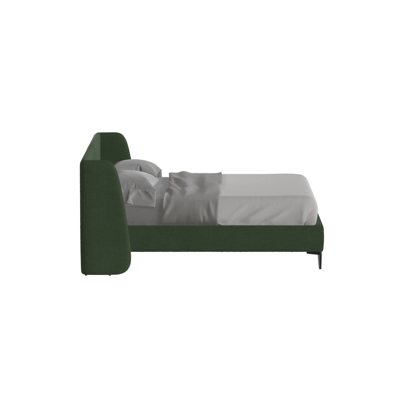 Abbey Upholstered Bed with Structured Headboard and Refined Lines