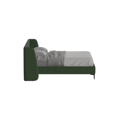 Abbey Upholstered Bed with Structured Headboard and Refined Lines