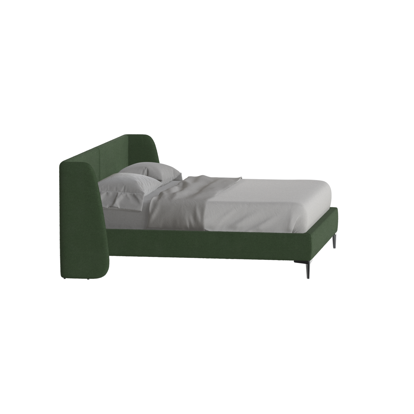 Abbey Upholstered Bed with Structured Headboard and Refined Lines