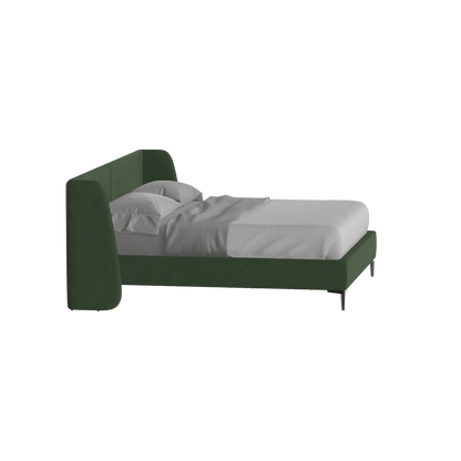 Abbey Upholstered Bed with Structured Headboard and Refined Lines