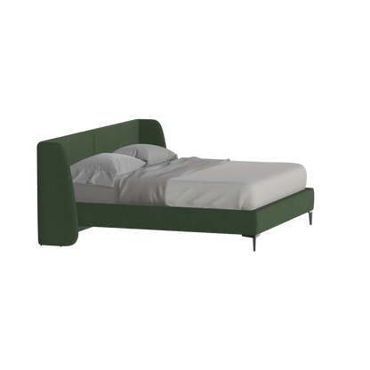 Abbey Upholstered Bed with Structured Headboard and Refined Lines