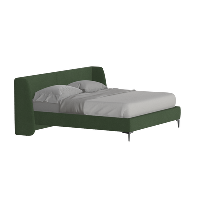 Abbey Upholstered Bed with Structured Headboard and Refined Lines