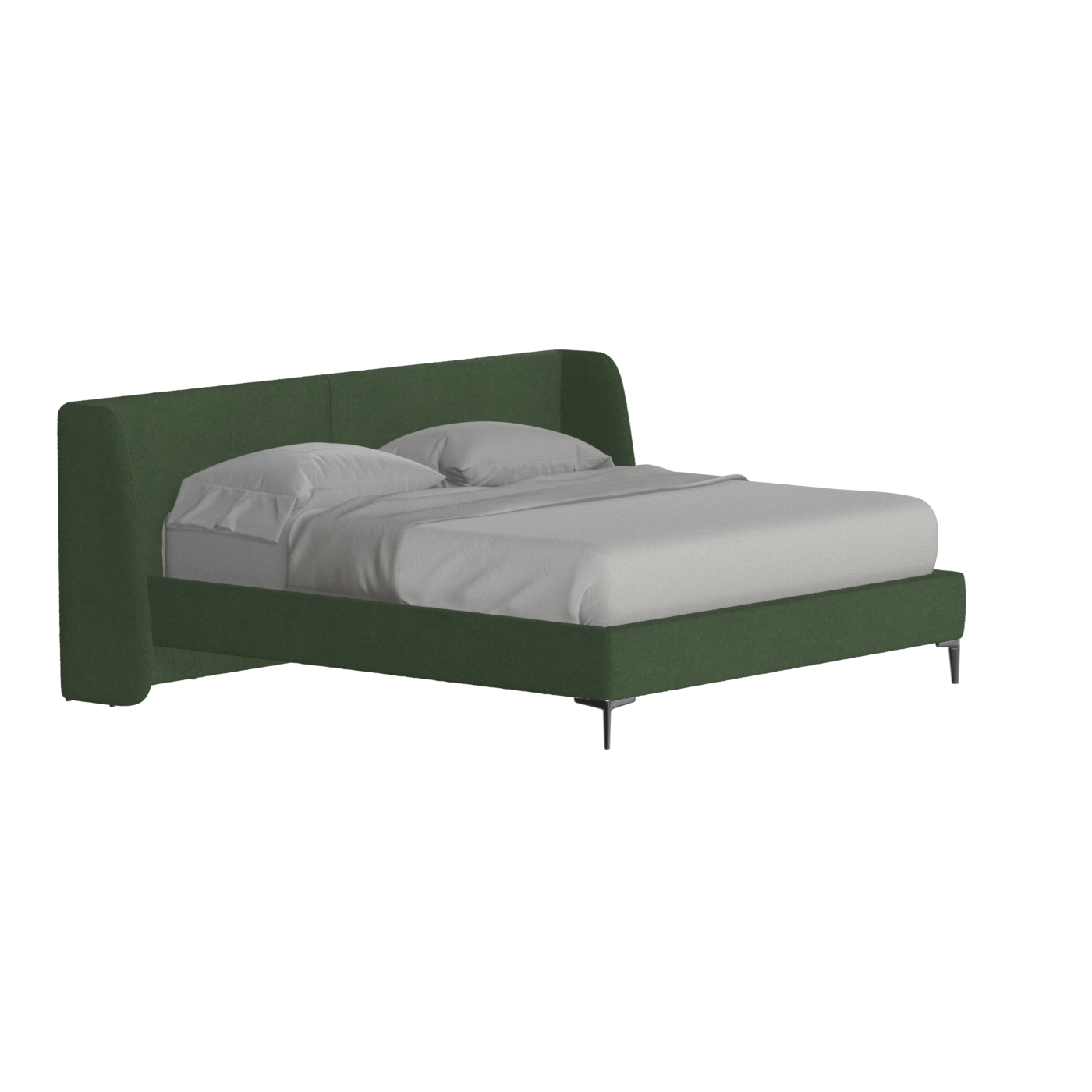 Abbey Upholstered Bed with Structured Headboard and Refined Lines
