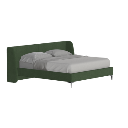 Abbey Upholstered Bed with Structured Headboard and Refined Lines