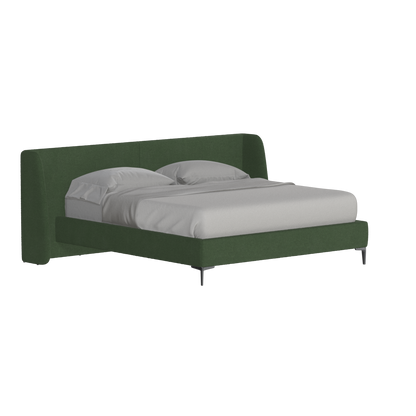 Abbey Upholstered Bed with Structured Headboard and Refined Lines