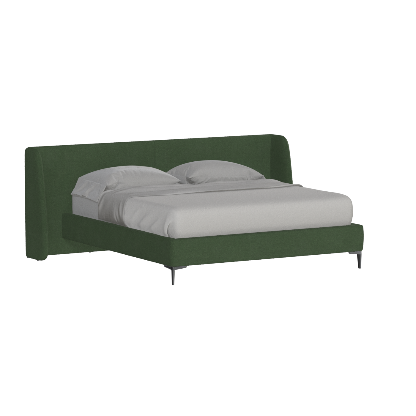 Abbey Upholstered Bed with Structured Headboard and Refined Lines