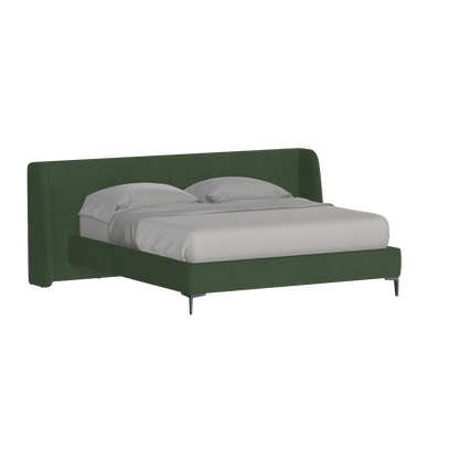 Abbey Upholstered Bed with Structured Headboard and Refined Lines