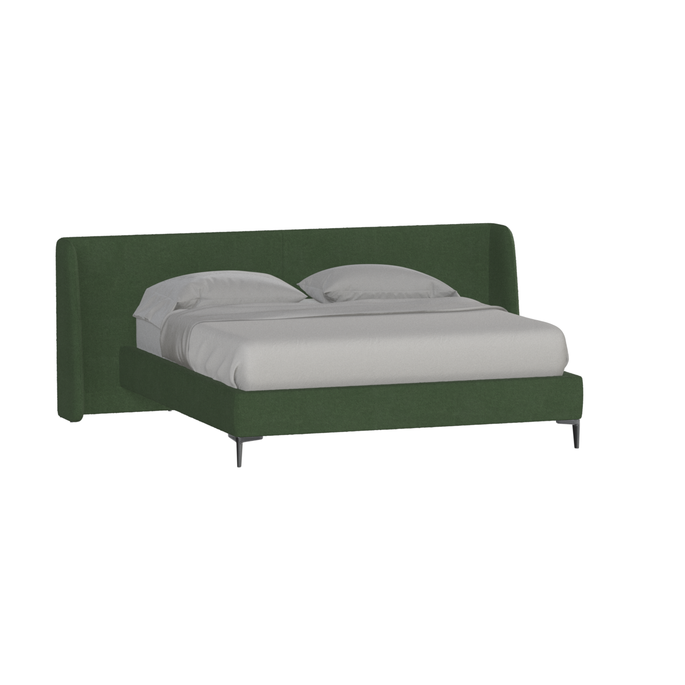 Abbey Upholstered Bed with Structured Headboard and Refined Lines