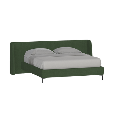Abbey Upholstered Bed with Structured Headboard and Refined Lines