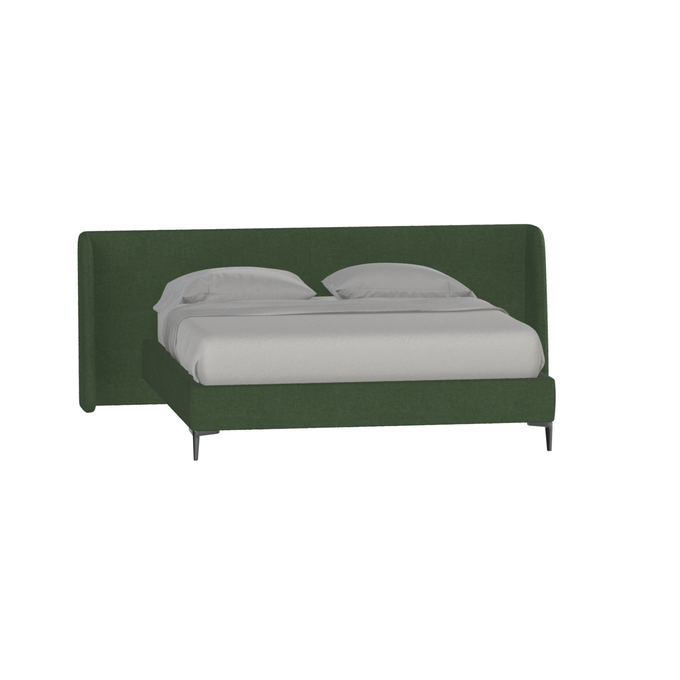 Abbey Upholstered Bed with Structured Headboard and Refined Lines