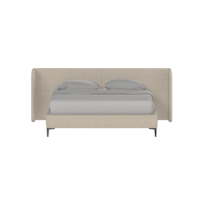 Abbey Upholstered Bed with Structured Headboard and Refined Lines