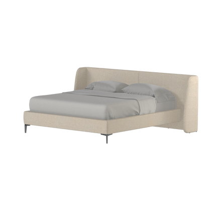 Abbey Upholstered Bed with Structured Headboard and Refined Lines