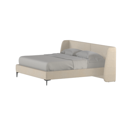 Abbey Upholstered Bed with Structured Headboard and Refined Lines