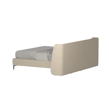 Abbey Upholstered Bed with Structured Headboard and Refined Lines