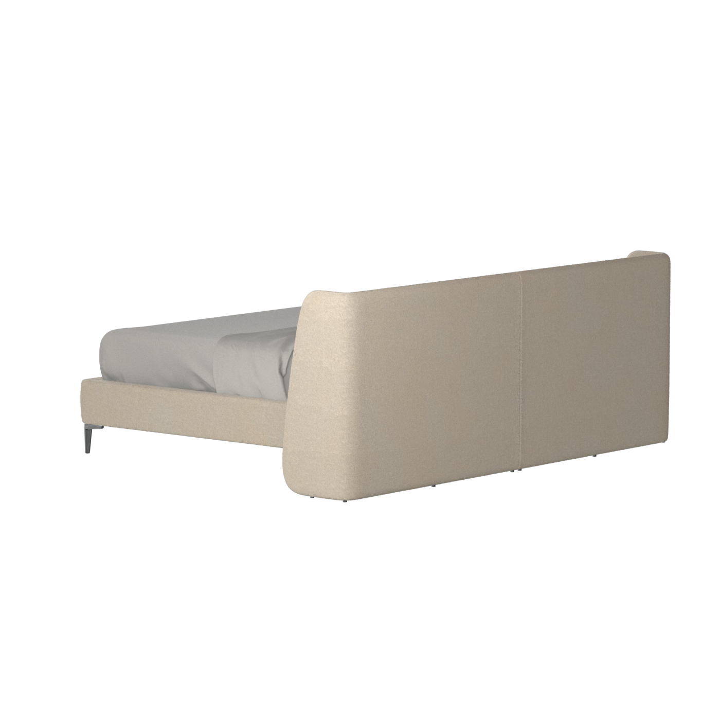 Abbey Upholstered Bed with Structured Headboard and Refined Lines