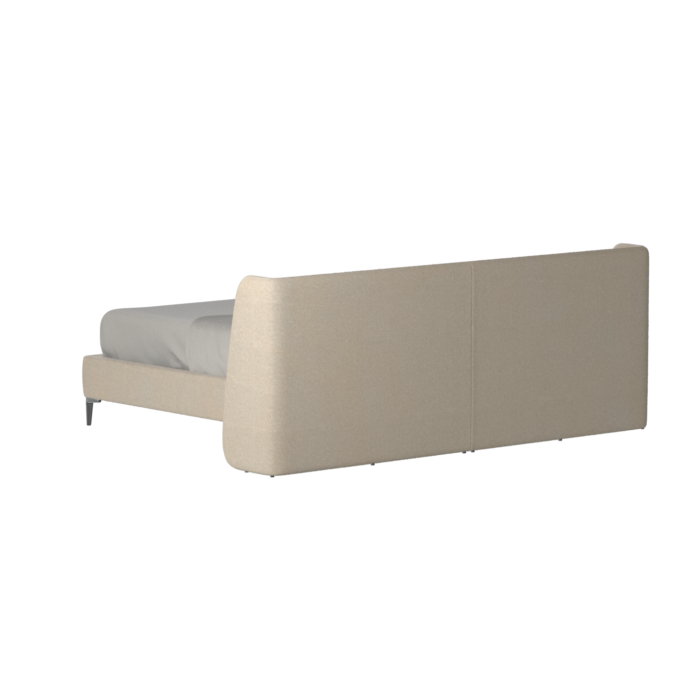 Abbey Upholstered Bed with Structured Headboard and Refined Lines