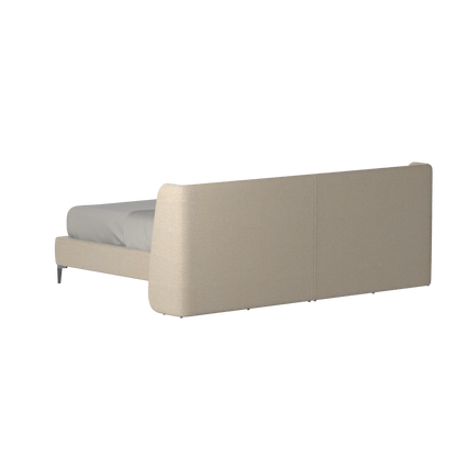 Abbey Upholstered Bed with Structured Headboard and Refined Lines