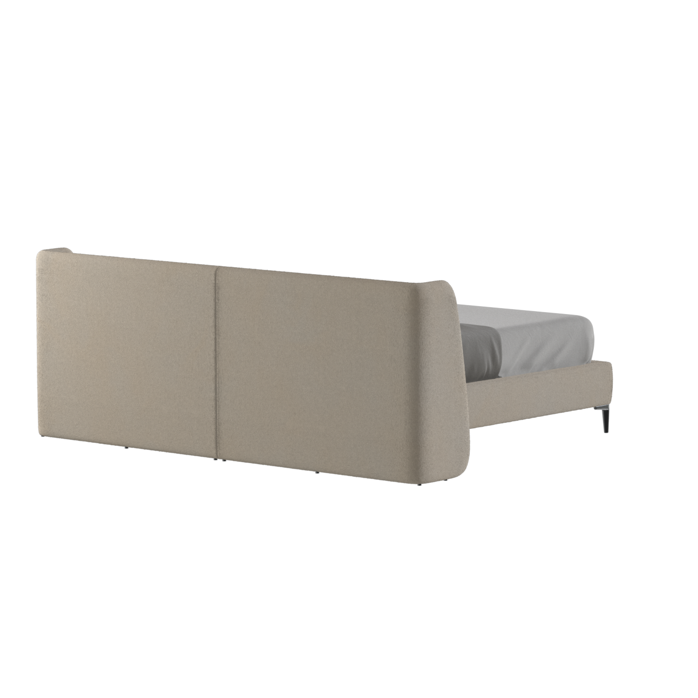Abbey Upholstered Bed with Structured Headboard and Refined Lines