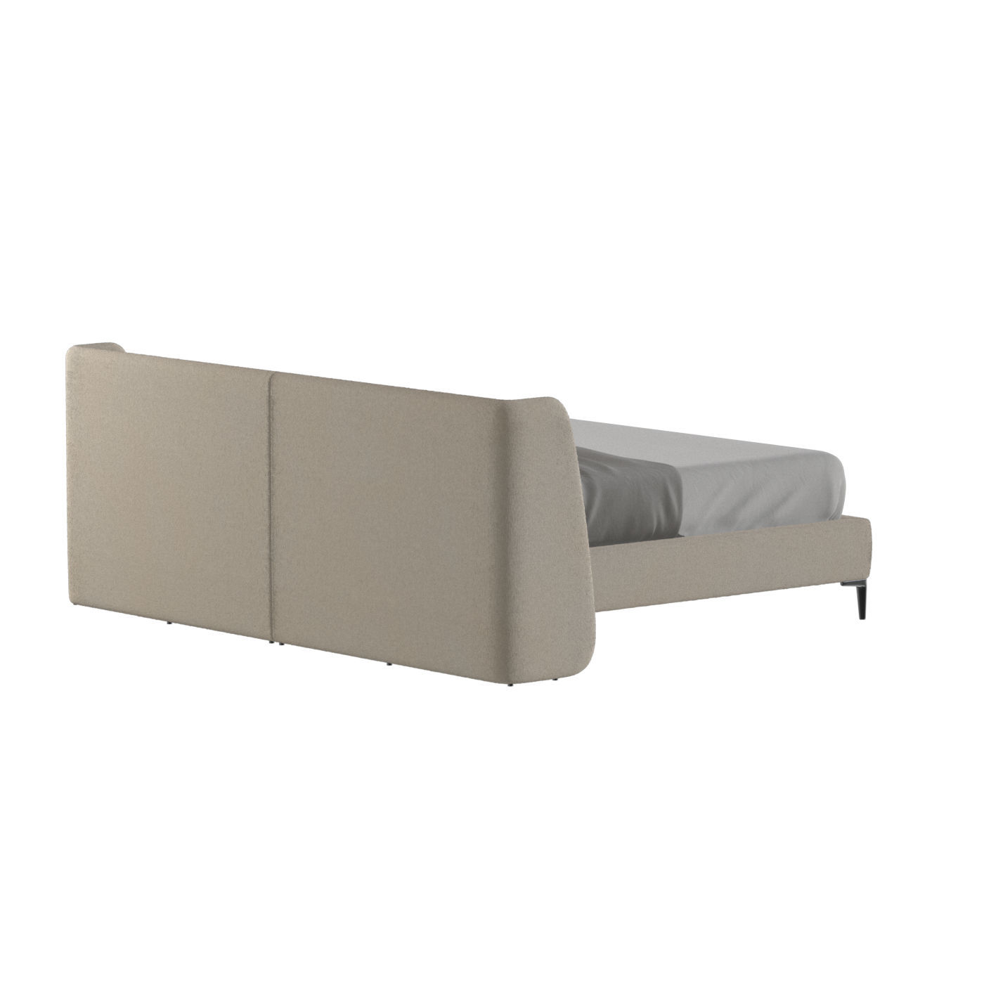 Abbey Upholstered Bed with Structured Headboard and Refined Lines
