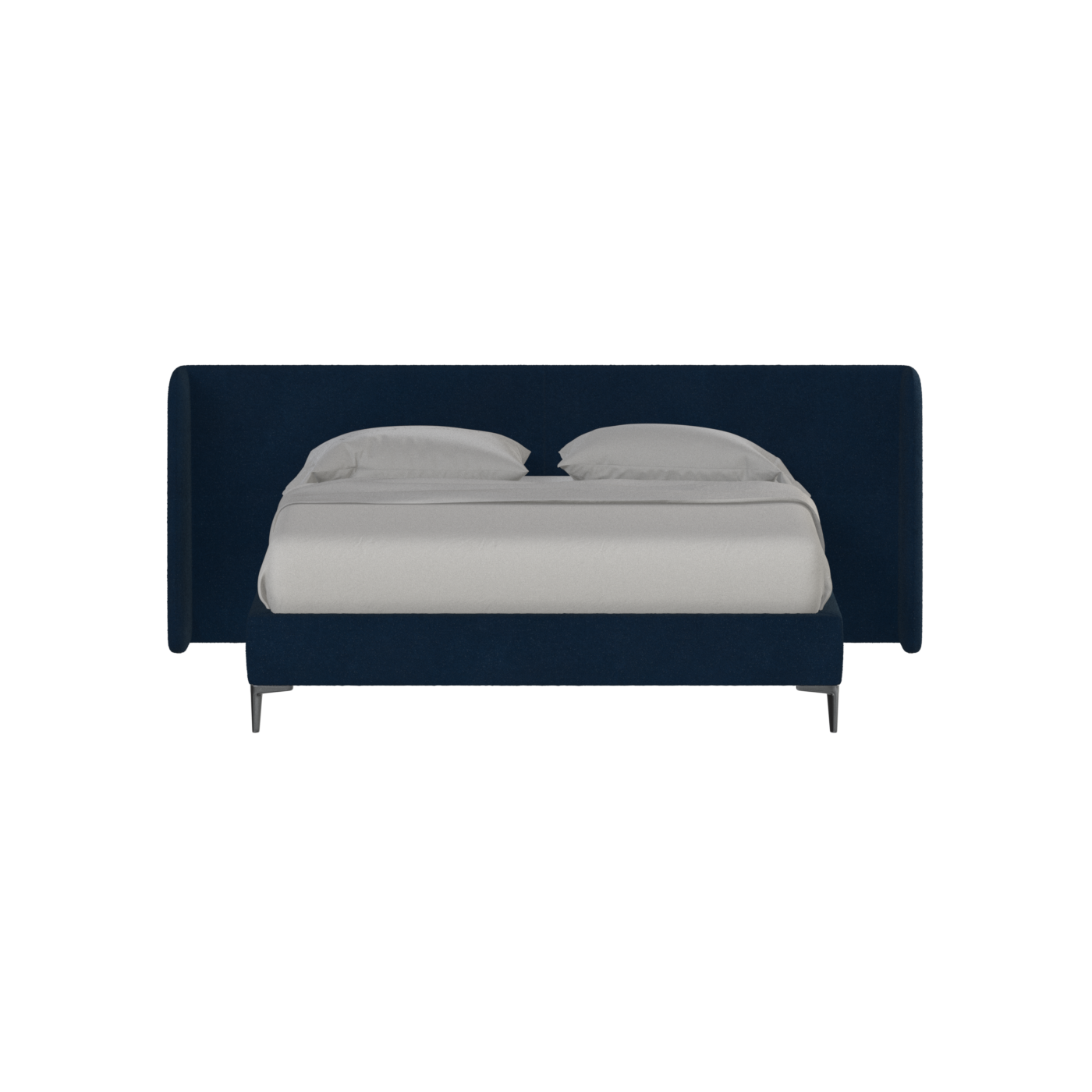 Abbey Upholstered Bed with Structured Headboard and Refined Lines