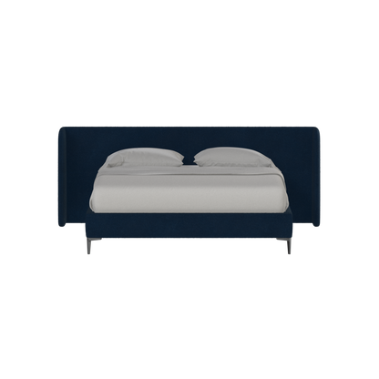 Abbey Upholstered Bed with Structured Headboard and Refined Lines