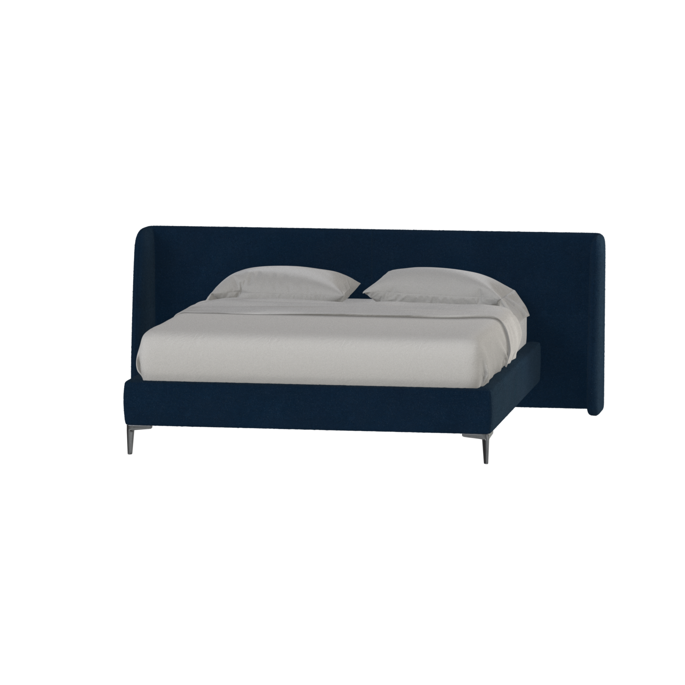 Abbey Upholstered Bed with Structured Headboard and Refined Lines