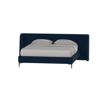 Abbey Upholstered Bed with Structured Headboard and Refined Lines