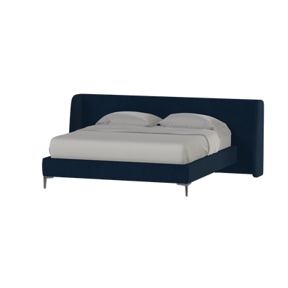 Abbey Upholstered Bed with Structured Headboard and Refined Lines