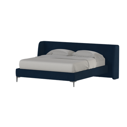 Abbey Upholstered Bed with Structured Headboard and Refined Lines