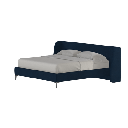Abbey Upholstered Bed with Structured Headboard and Refined Lines