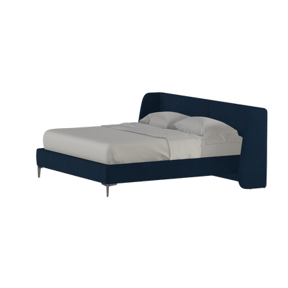 Abbey Upholstered Bed with Structured Headboard and Refined Lines
