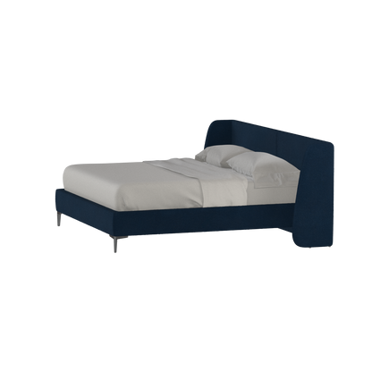 Abbey Upholstered Bed with Structured Headboard and Refined Lines