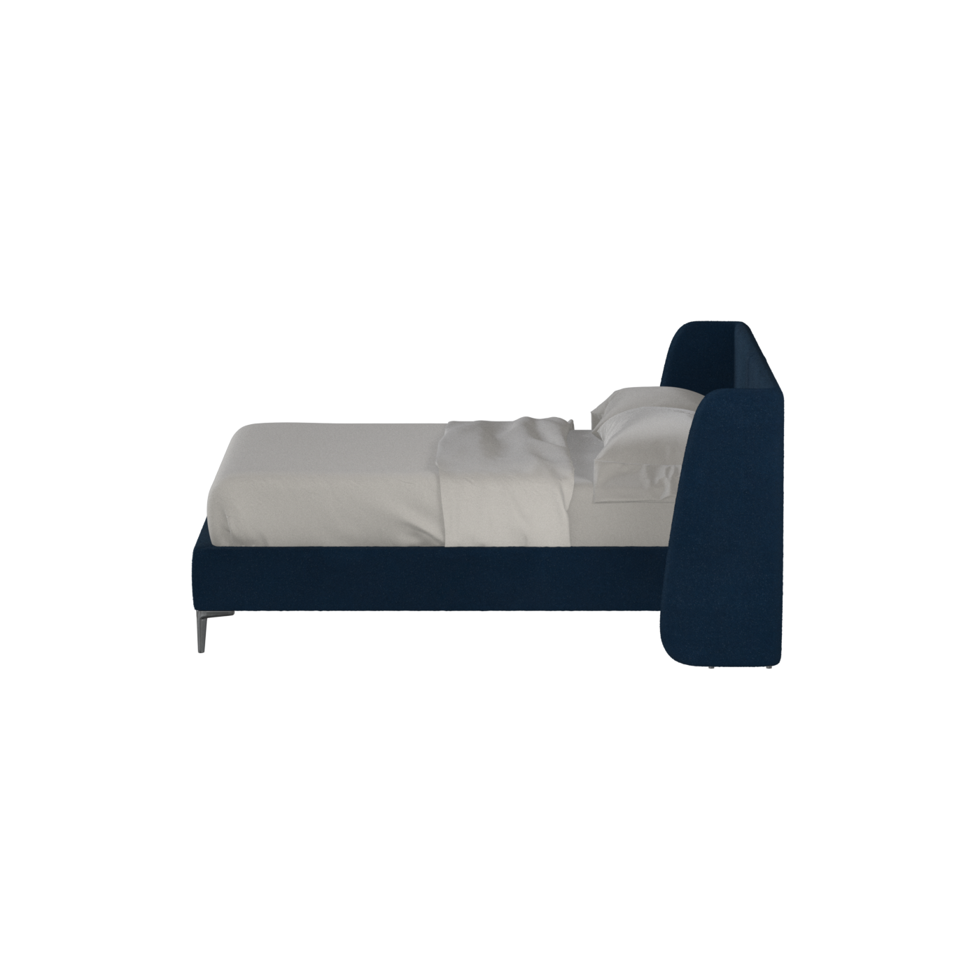Abbey Upholstered Bed with Structured Headboard and Refined Lines