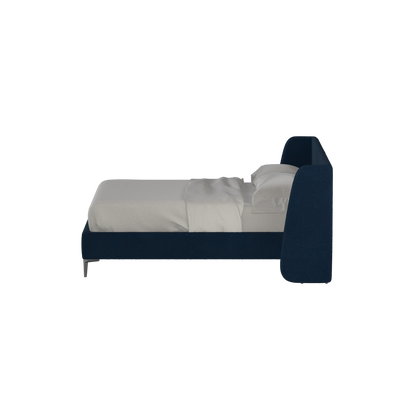 Abbey Upholstered Bed with Structured Headboard and Refined Lines