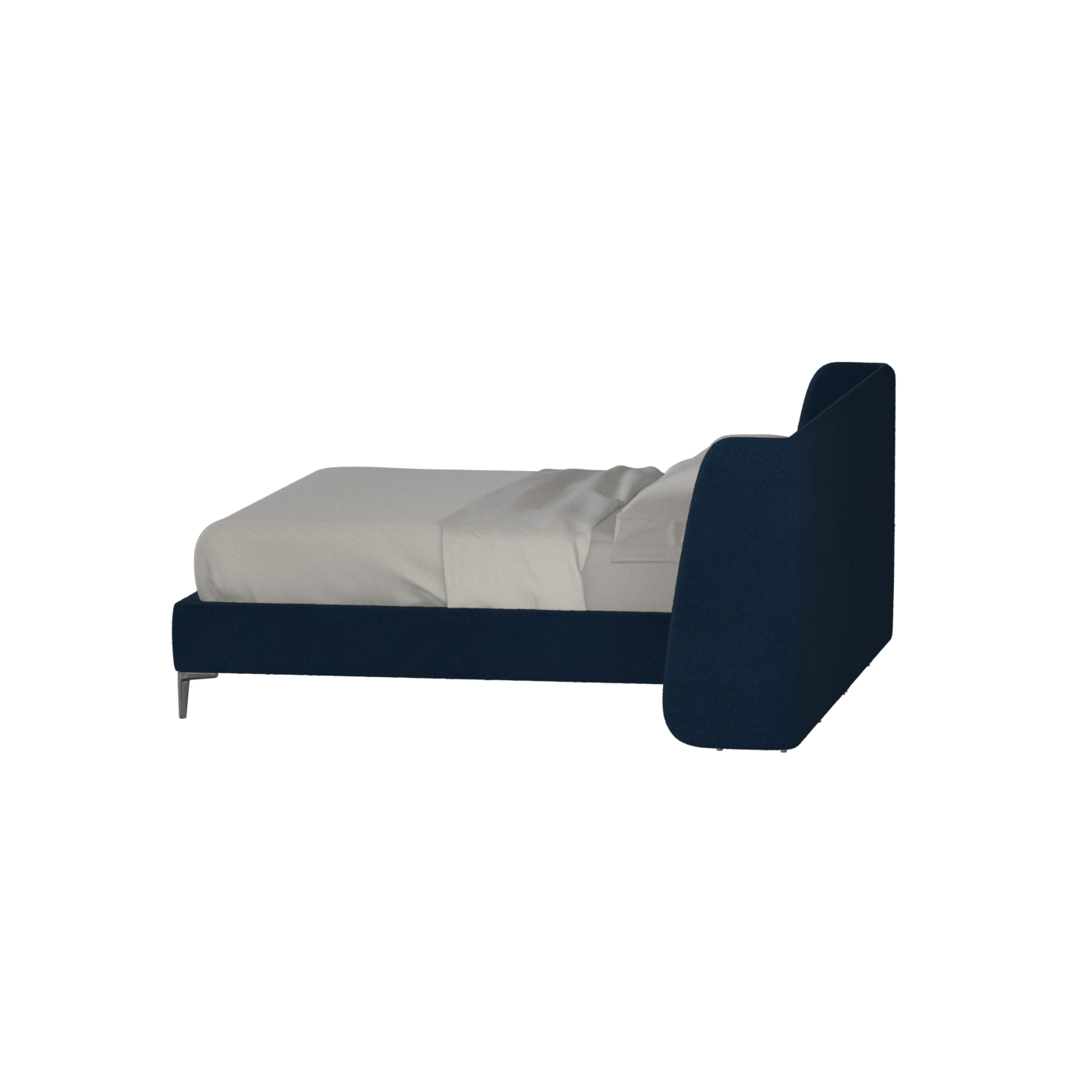 Abbey Upholstered Bed with Structured Headboard and Refined Lines