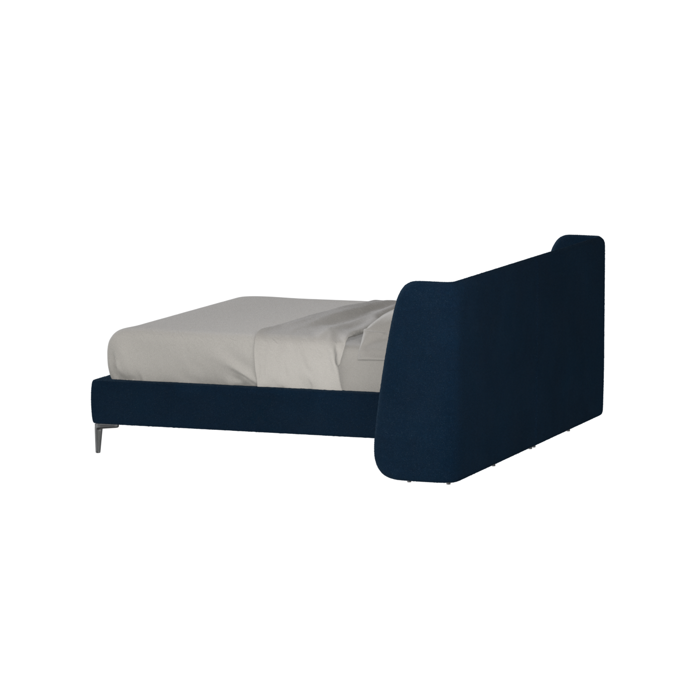 Abbey Upholstered Bed with Structured Headboard and Refined Lines