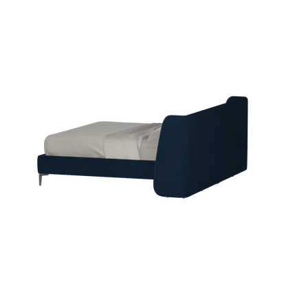 Abbey Upholstered Bed with Structured Headboard and Refined Lines