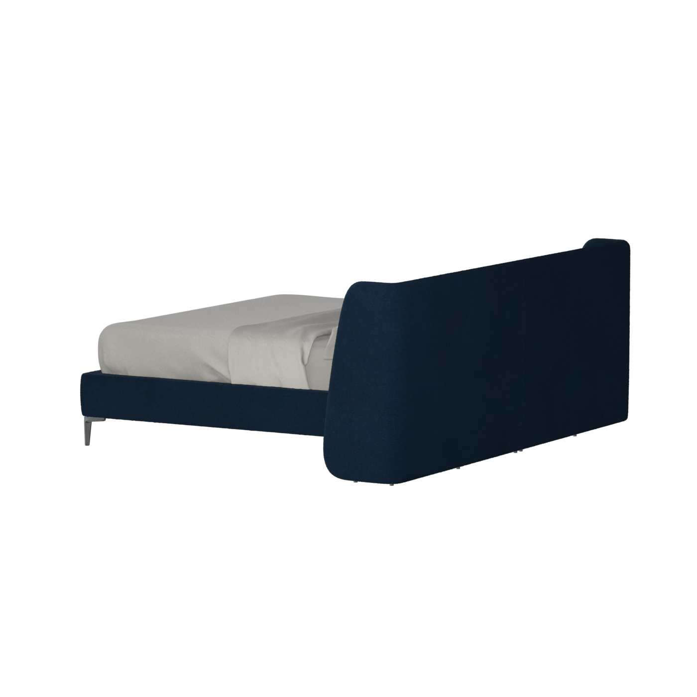 Abbey Upholstered Bed with Structured Headboard and Refined Lines