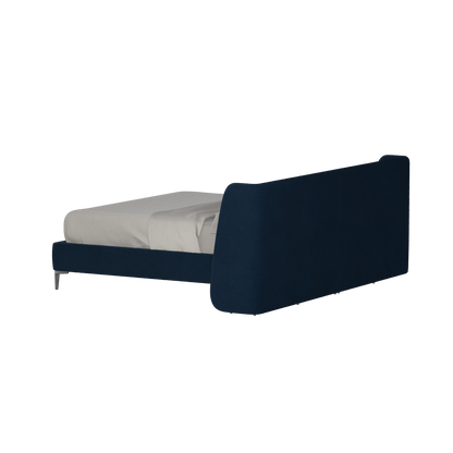 Abbey Upholstered Bed with Structured Headboard and Refined Lines