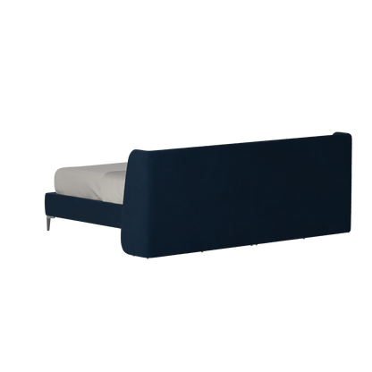 Abbey Upholstered Bed with Structured Headboard and Refined Lines