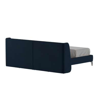 Abbey Upholstered Bed with Structured Headboard and Refined Lines