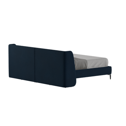 Abbey Upholstered Bed with Structured Headboard and Refined Lines