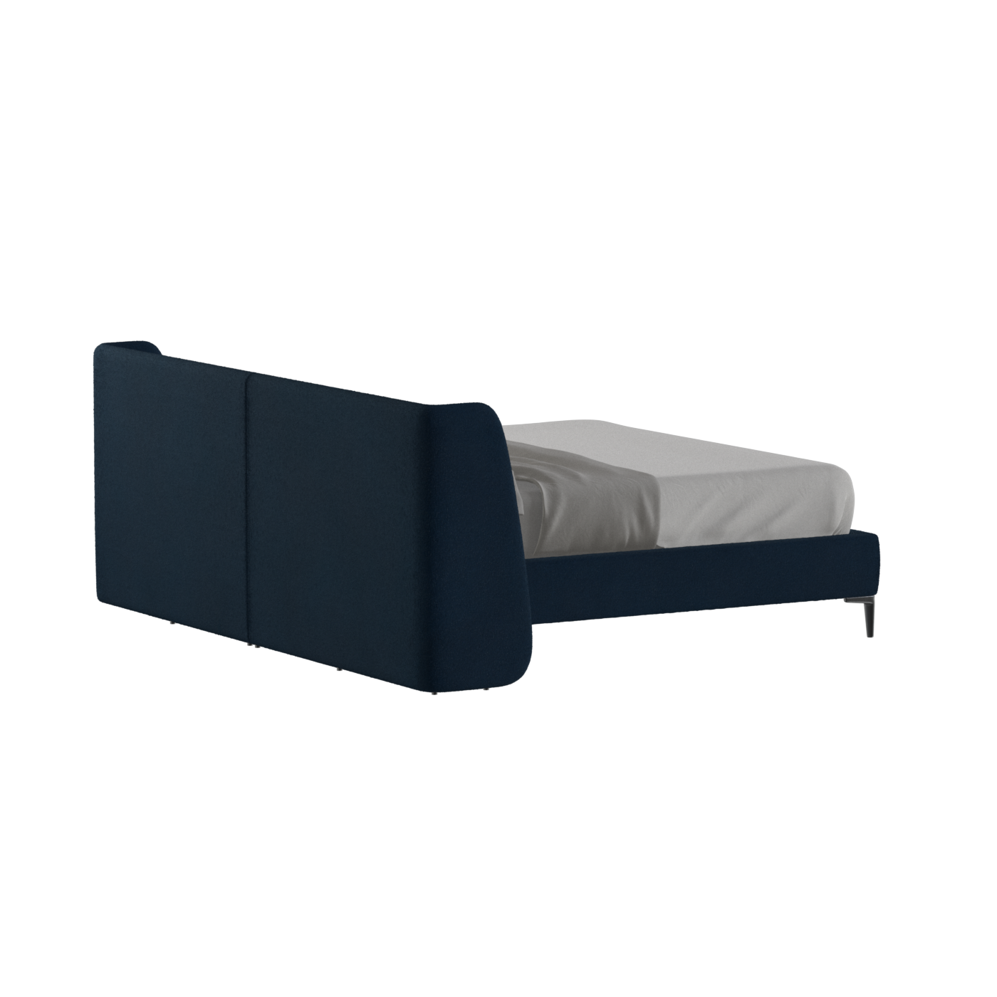 Abbey Upholstered Bed with Structured Headboard and Refined Lines
