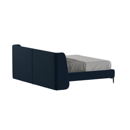 Abbey Upholstered Bed with Structured Headboard and Refined Lines