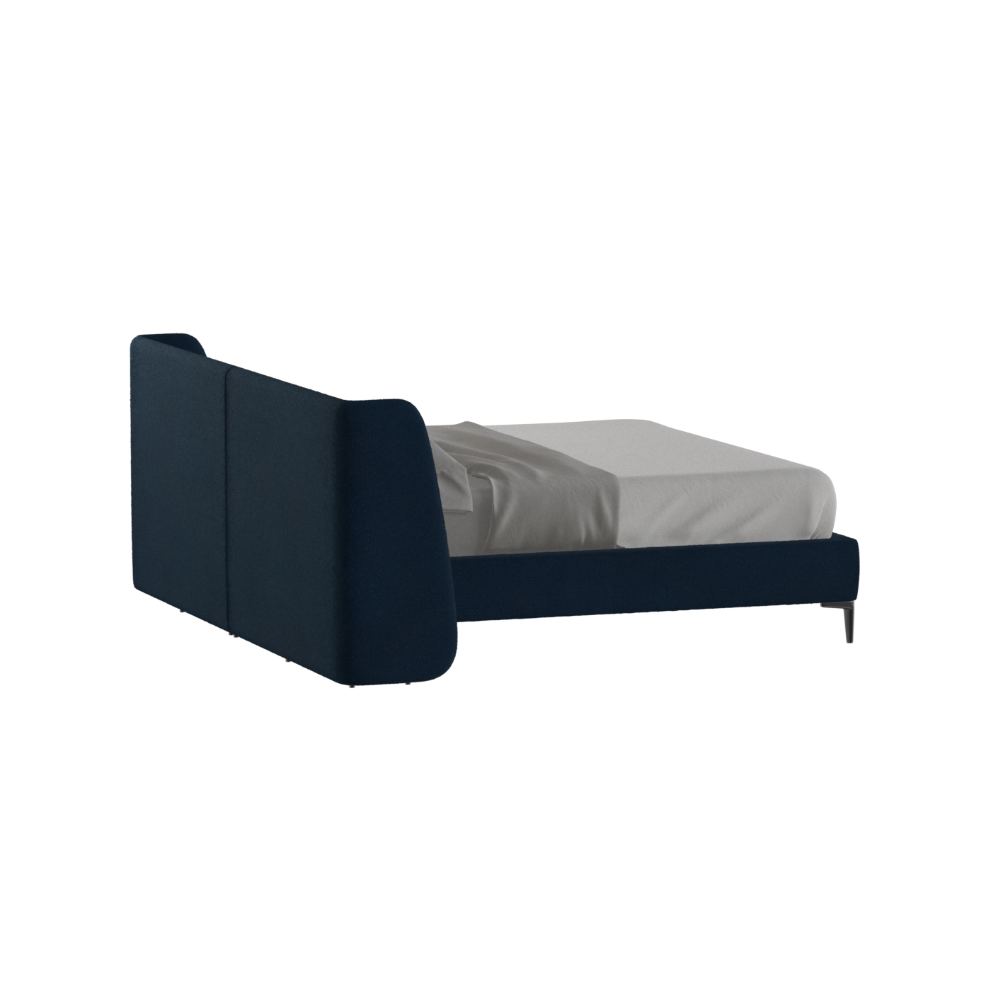 Abbey Upholstered Bed with Structured Headboard and Refined Lines