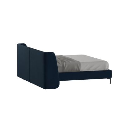 Abbey Upholstered Bed with Structured Headboard and Refined Lines