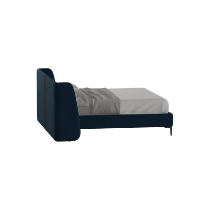 Abbey Upholstered Bed with Structured Headboard and Refined Lines