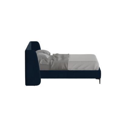 Abbey Upholstered Bed with Structured Headboard and Refined Lines