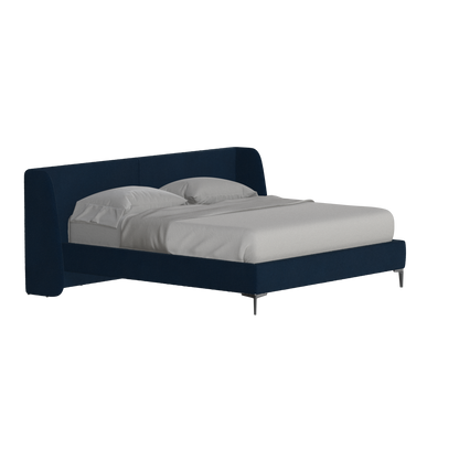 Abbey Upholstered Bed with Structured Headboard and Refined Lines